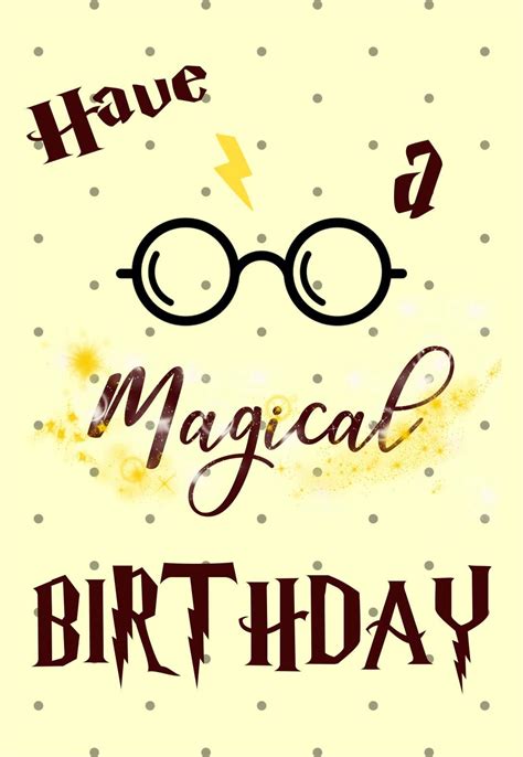 Harry Potter Free Printable Birthday Card